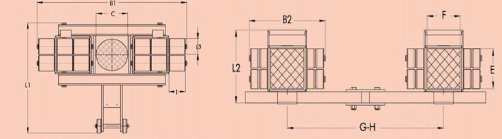德國(guó)JUNG JLB3K JFB3K組合式搬運(yùn)小坦克尺寸