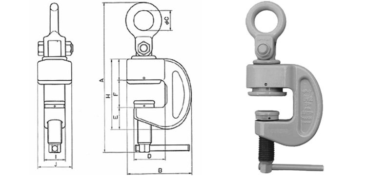HP-YF無(wú)傷鋼板夾具尺寸