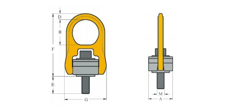 YOKE 8-201旋轉(zhuǎn)吊環(huán)尺寸 YOKE 8-201旋轉(zhuǎn)吊環(huán)尺寸