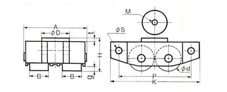 日本TIRROLLER WS-U搬運(yùn)坦克車(chē)尺寸圖