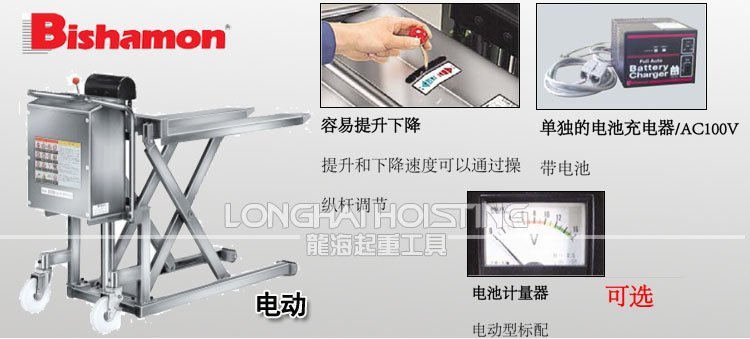 BISHAMON電動不銹鋼剎車升降機 BISHAMON電動不銹鋼剎車升降機