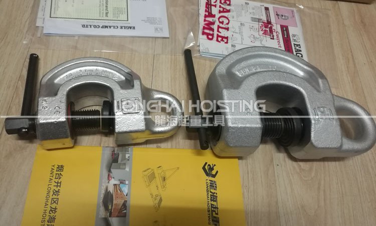 SBN鷹牌螺旋式鋼板吊鉗實(shí)物 SBN鷹牌螺旋式鋼板吊鉗實(shí)物