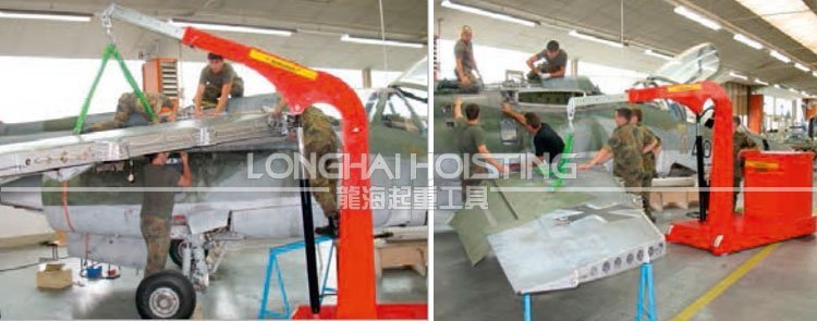 液壓小吊車輔助飛機(jī)維修 液壓小吊車輔助飛機(jī)維修