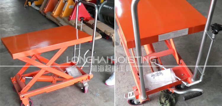 腳踏式升降平臺車實物 腳踏式升降平臺車實物