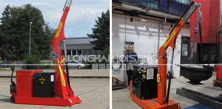 德國配重電動工業(yè)液壓小吊車應(yīng)用 德國全電動配重型液壓小吊機(jī)應(yīng)用