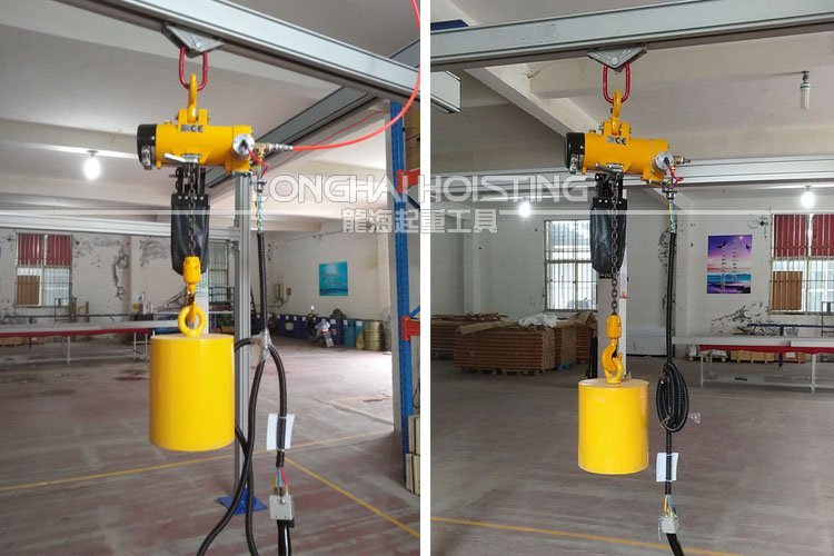 氣動(dòng)葫蘆安裝在無(wú)動(dòng)力軌道 氣動(dòng)葫蘆安裝在無(wú)動(dòng)力軌道