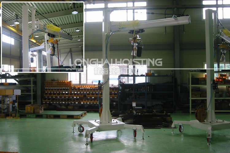 氣動(dòng)葫蘆安裝在懸臂吊 氣動(dòng)葫蘆安裝在懸臂吊