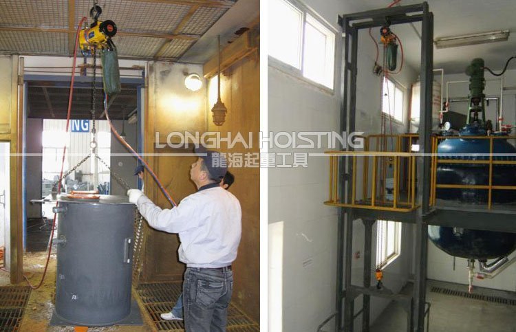 氣動(dòng)葫蘆安裝在固定位置 氣動(dòng)葫蘆安裝在固定位置